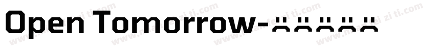 Open Tomorrow字体转换